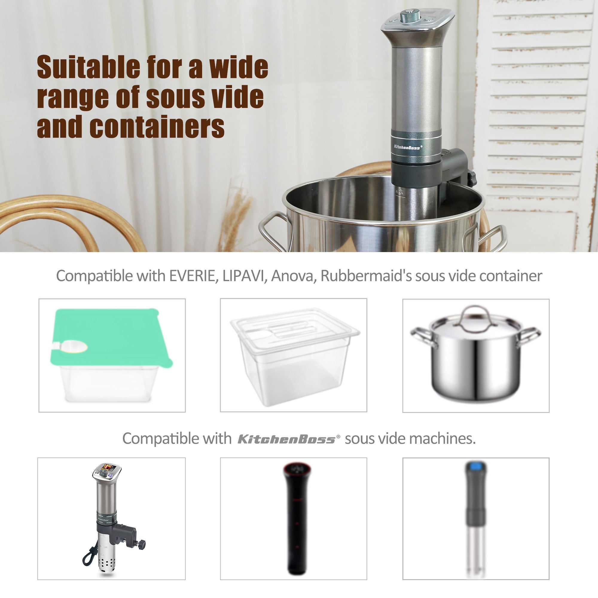 KitchenBoss Fixing bracket clamper for Sous Vide Slow Cooker G300, G310, G320, G321, G322 and G330