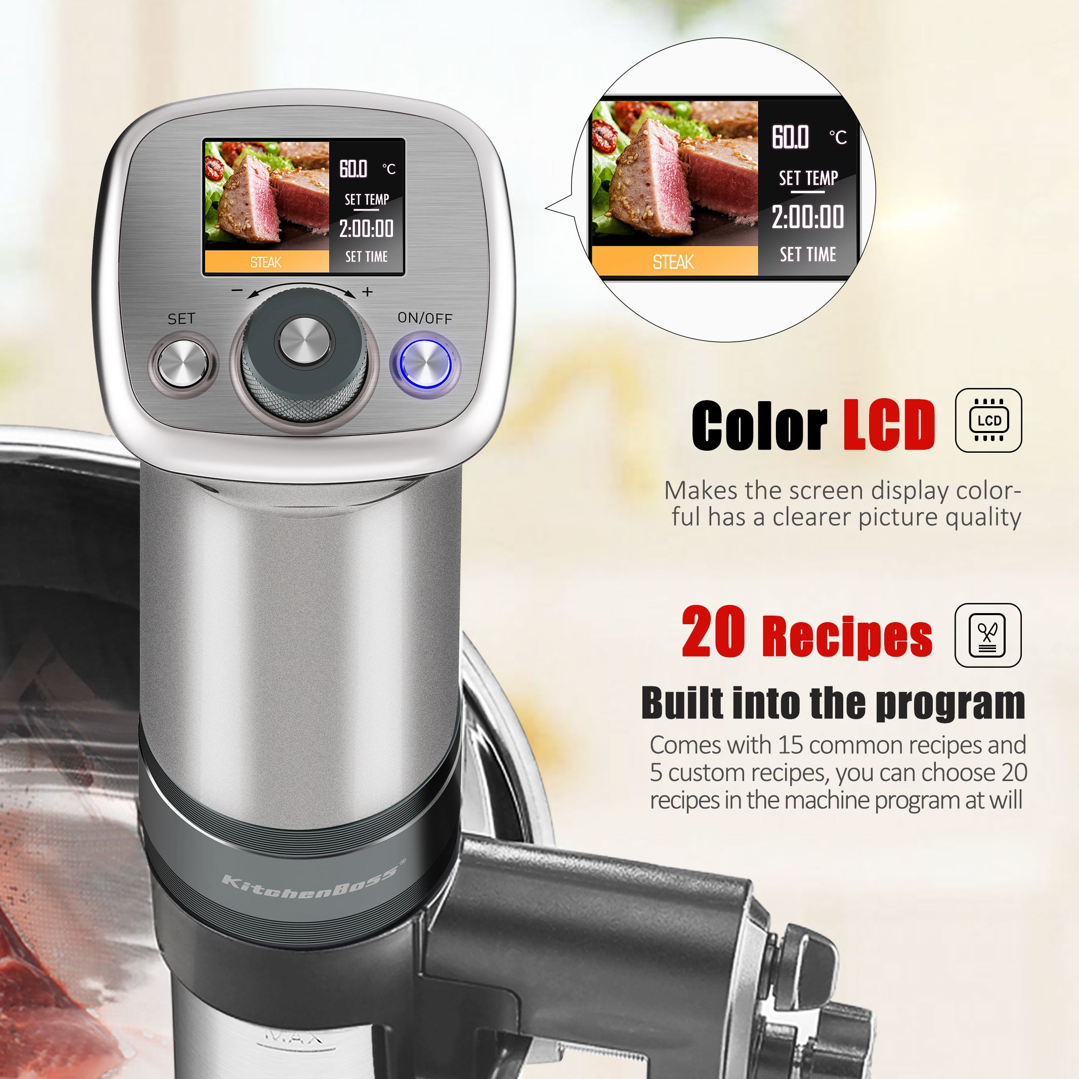 Sous vide cooker G320 knob